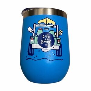 LIFE IS GOOD 4x4 Dog Gone 12 oz. Stainless Steel Wine Tumbler NWOT